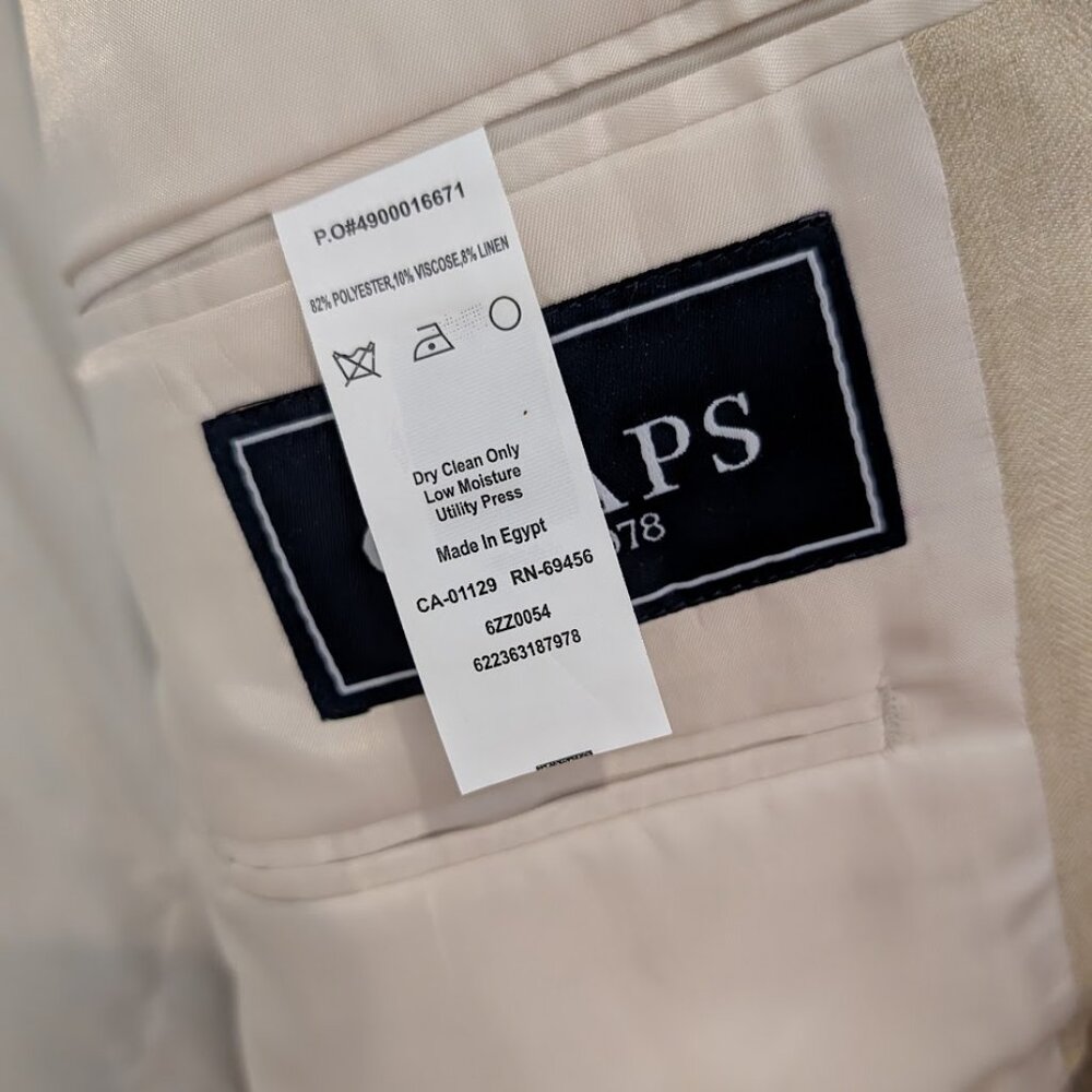 Blazer Chaps - beige - Size 50R - Picture 5 of 6
